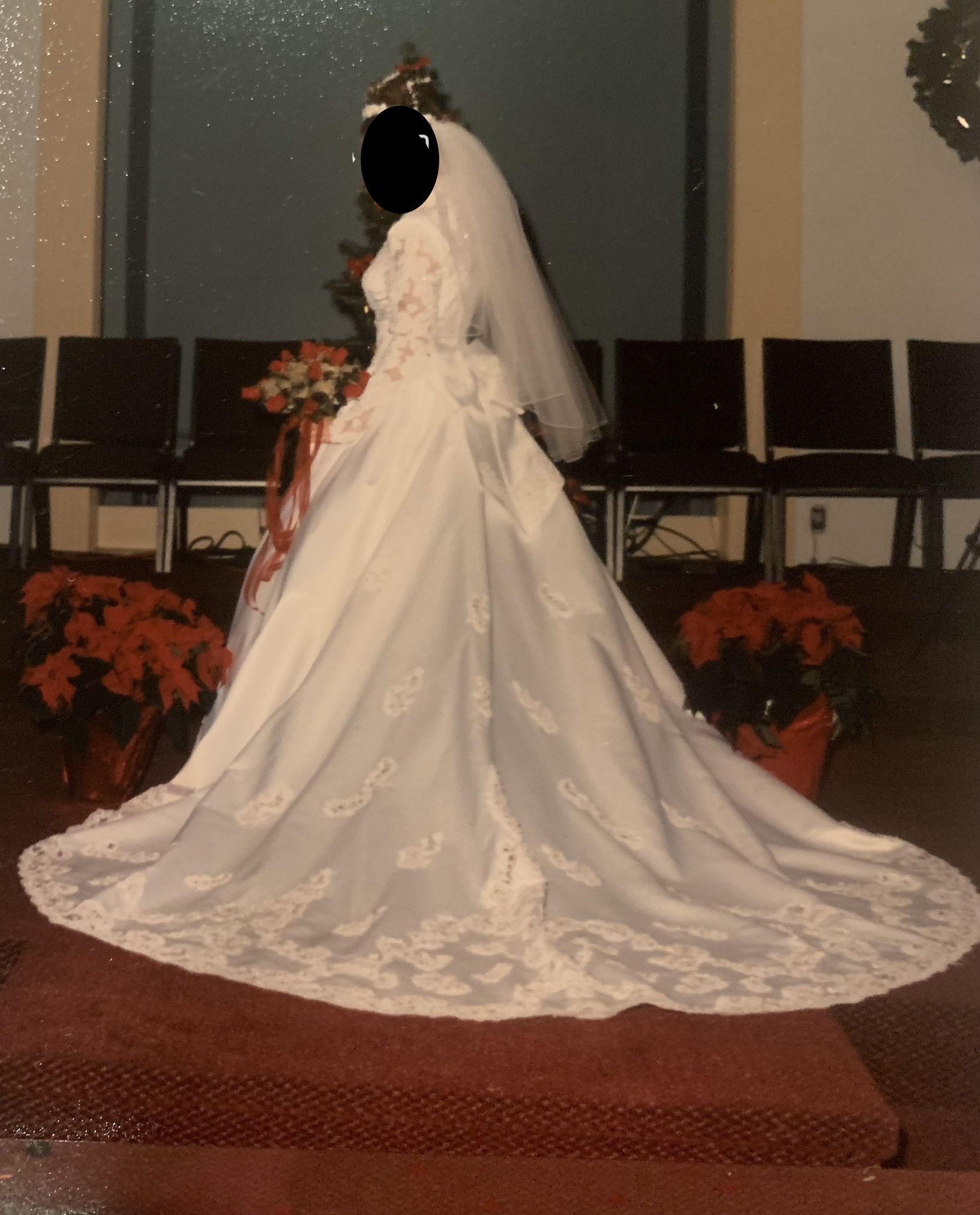 Wedding Dress And Vail 