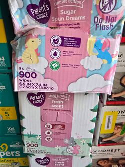 Parents choice wipes !! $10 each box