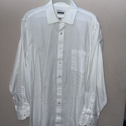 Mens White Shirt VAN HEUSEN SIZE 16 32/33 Regular Fit