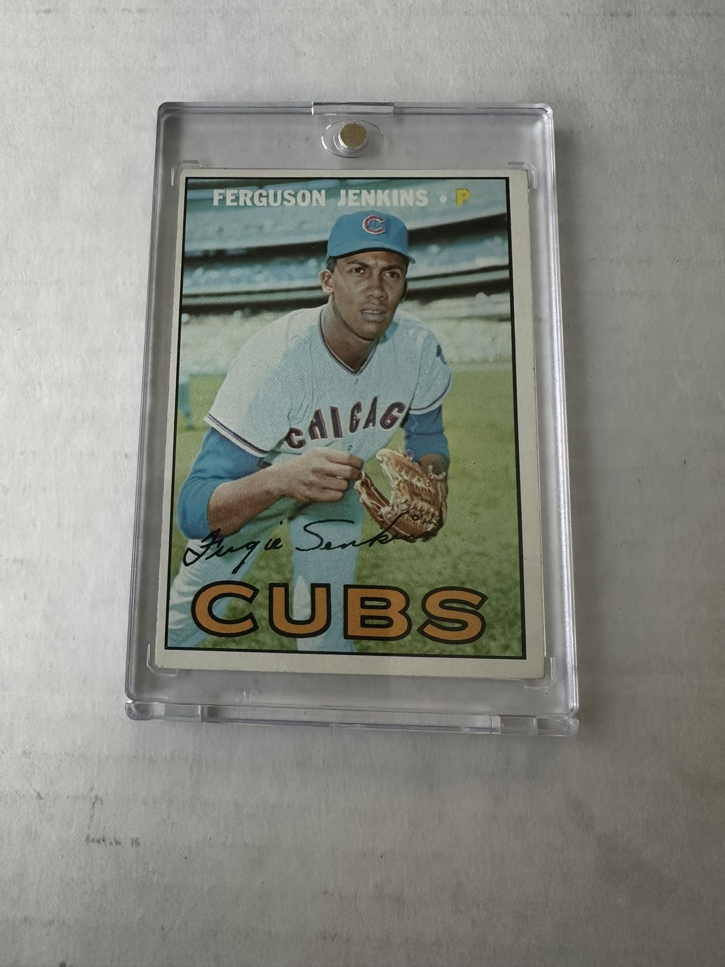 1967 Topps Ferguson Jenkins Baseball Card Ex Mint 