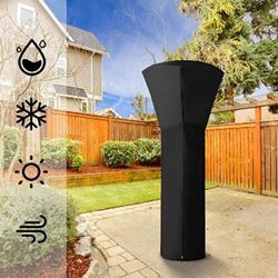 Warm Weather's Coming! Thick Waterproof Patio Heater Cover! Black Color! 