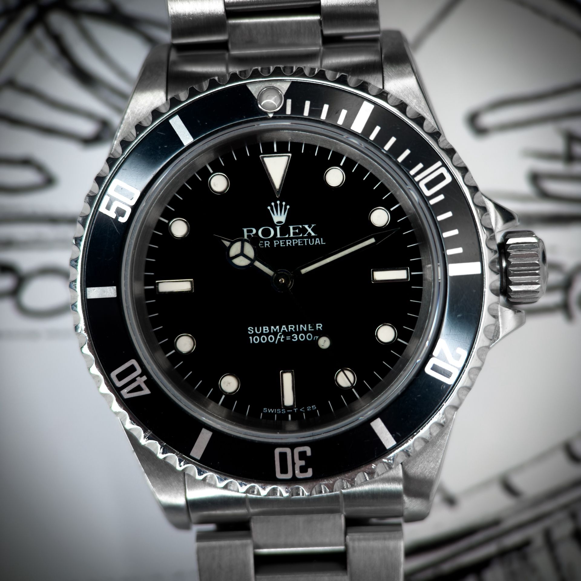Rolex Submariner 2-Liner 14060 Recently Serviced Excellent Condition
