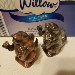 Vintage Brass And Silver Godzilla Lizard Butane Lighter, Red Light Eyes And Sound Rare