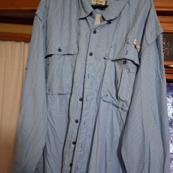 Magellan Shirt 2XL Blue Relaxed Fit Fish Gear Mag Wick Vented Long Sleeve.  $10 each