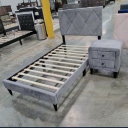 ✅️✅️ Twin bed frame ✅️ Nigh stand not included. 