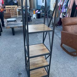 Walker Edison 61" Metal Wood Bookcase