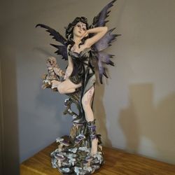 Large Fairy Figurine, Noctua With Owl