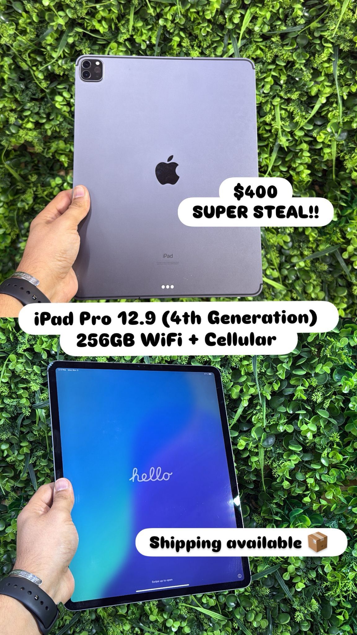 iPad Pro 12.9 4th Gen 256GB WiFi + cellular 