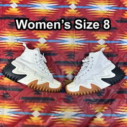 Converse All Star White Shoes Run Star Motion Platform High Top Women’s Size 8