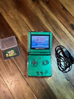Nintendo Game Boy Advance SP Rayquaza AGS-101 Backlit + Zelda Minish Cap