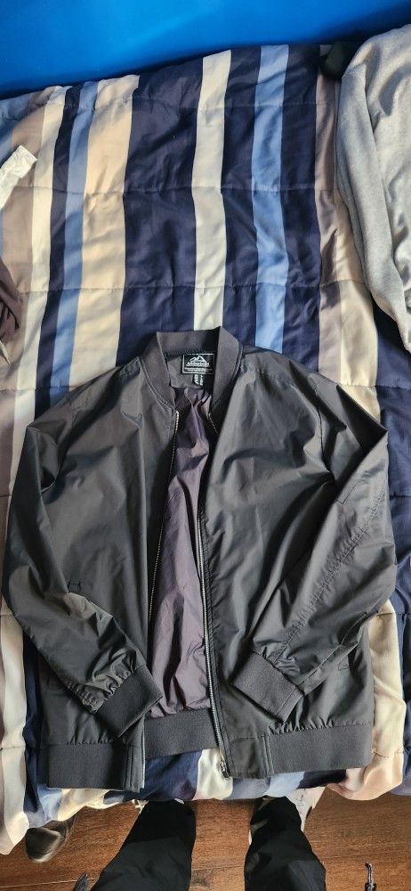 Dark Gray Bomber Jacket Size L