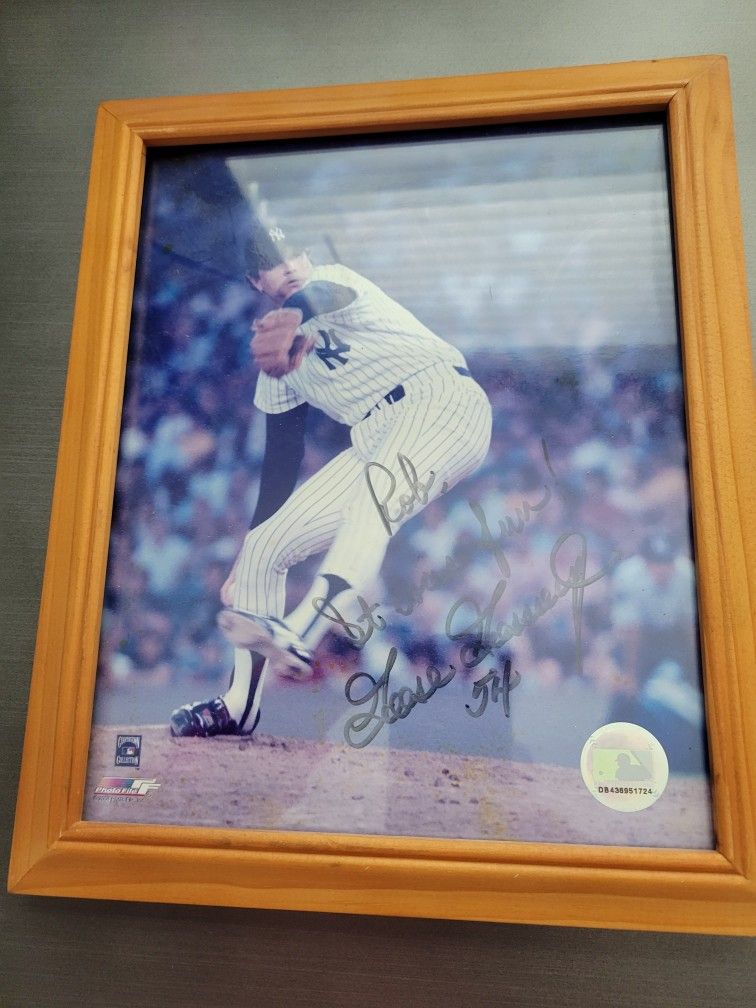 Autographed Goose Gossage framed picture smoke free pet free home