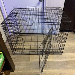 XL 2 Door Collapsible Dog Crate With Handle