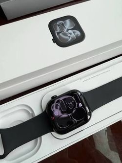 Apple Watch Series 11 GPS + Cellular, 46mm Slate Titanium Case with Black Sport Band - M/L