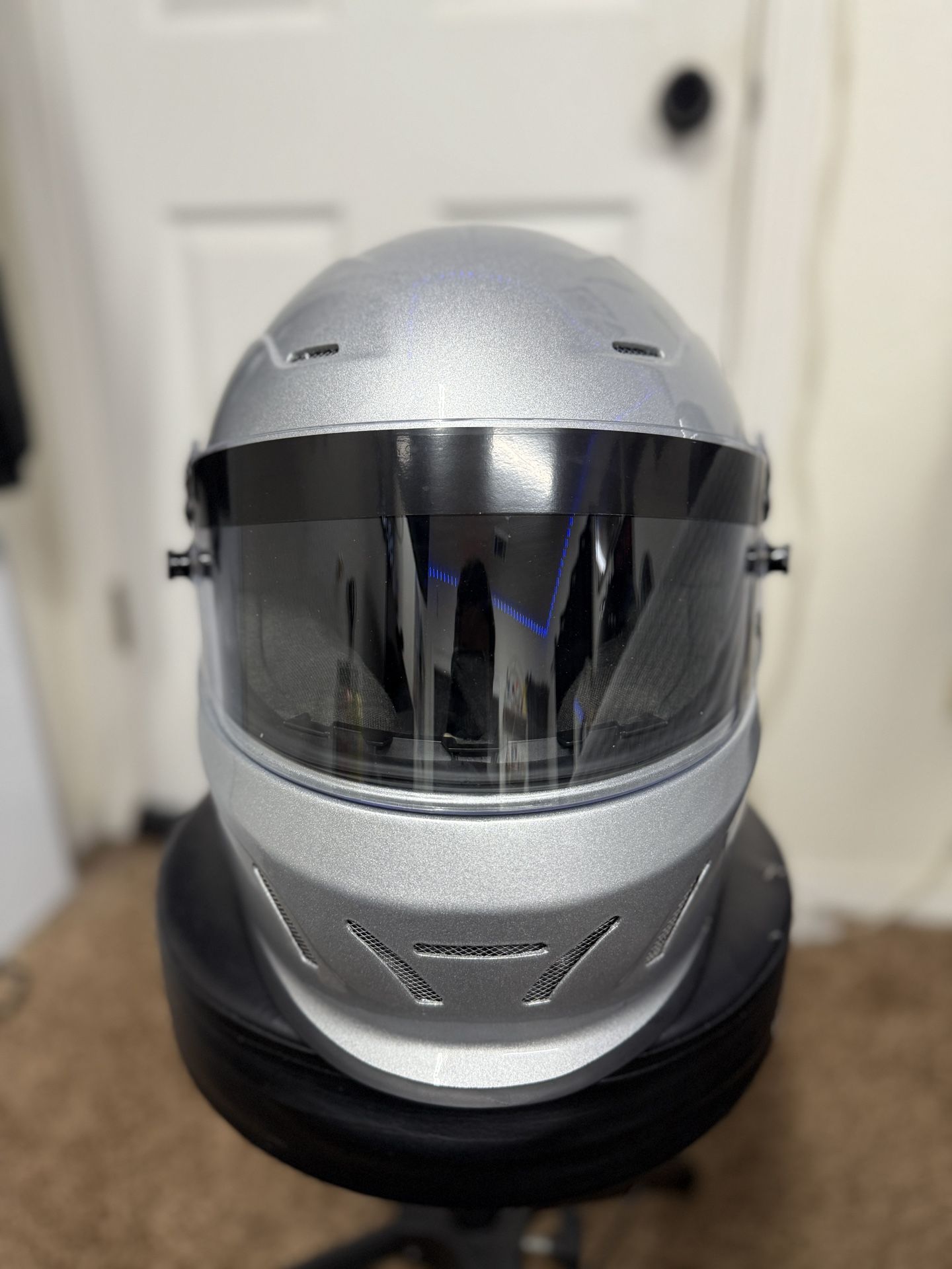 Typhoon SA2020 Snell Rated Helmet - Silver - Size (Medium) - $100
