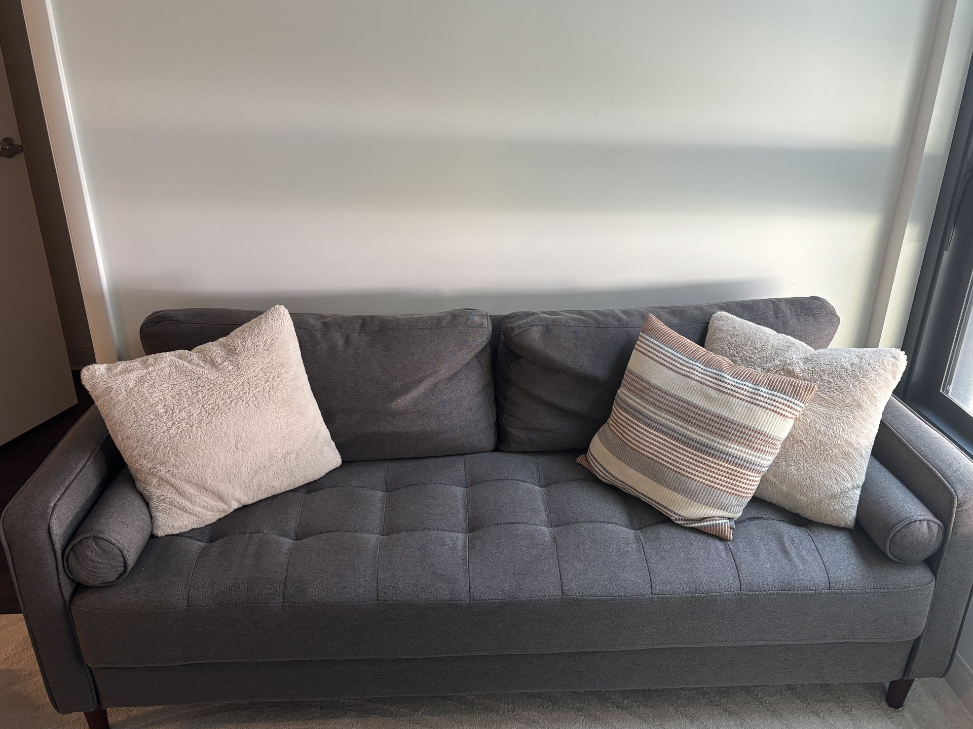 Gray Tufted Couch