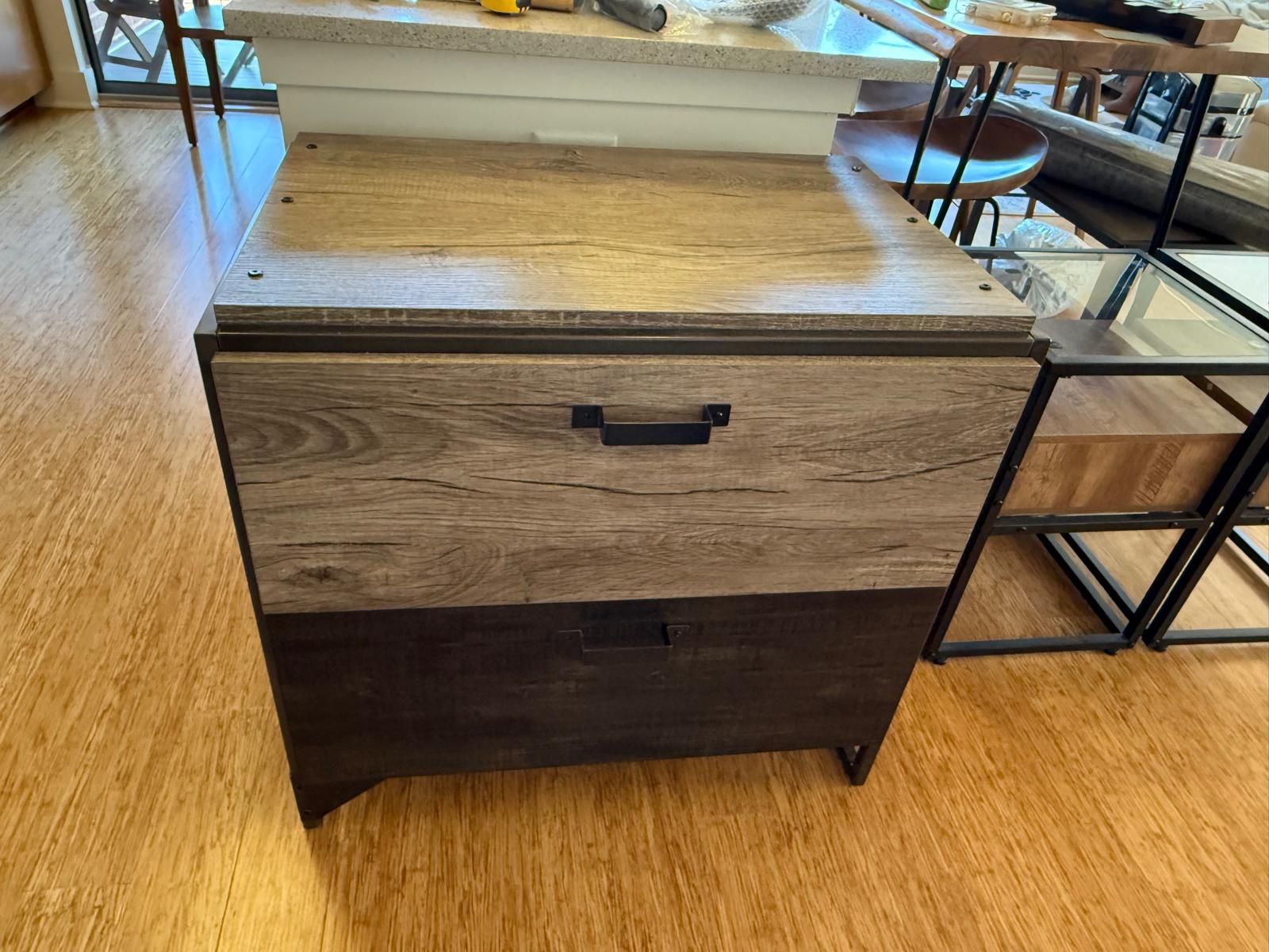 Storage Cabinet With Metal Frame