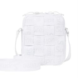 SUPREME WOVEN SHOULDER BAG WHITE 