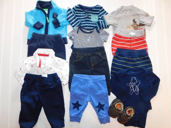 Baby Boy Clothes Lot NEWBORN Fall Winter Outfits - NB Boys Clothes