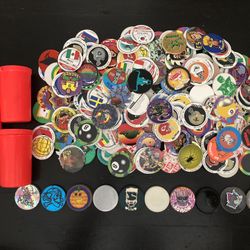 Pog bundle 300 pogs 10 slammers and 3 storage tubes all for $50 firm