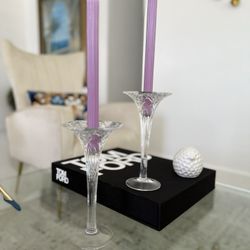 Cristal D'Arques-Durand Vincennes Straight Candle Holders
