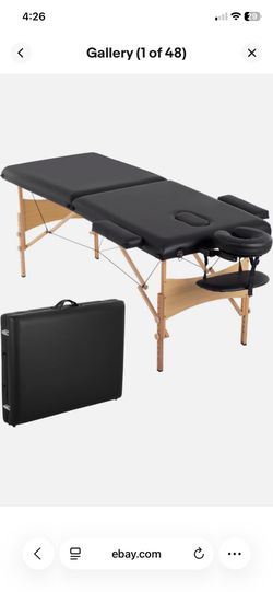 Massage Bed Portable Massage Table 2 Fold Lash Spa Bed Adjustable 28 inch Wide