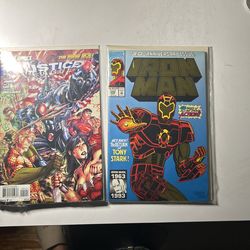 Justice League and Iron Man Comics New