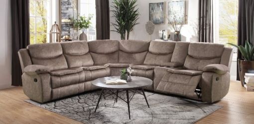 RECLINING SECTIONAL SOFT FABRIC