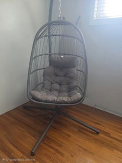 Egg Hanging Chair with Stand, Grey
Egg Chairs with UV Resistant Cushion