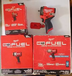 Milwaukee Impact High torque stubby 3/4" 1/2" 3/8" tools