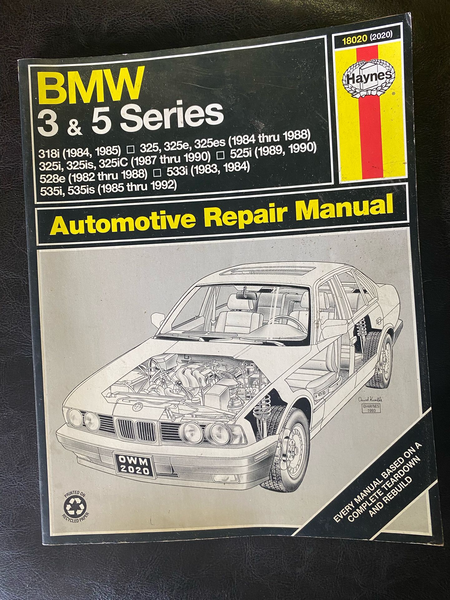 Haynes 18020 BMW 3 And 5 series Automotive Repair Manual