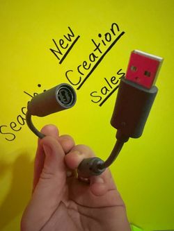 GRAY Xbox 360 Controller USB Breakaway Cable Adapter for Wired Gamepad PC Racing Wheel Guitar Hero Rock Band Guitar GREY Controller Dongle Connector