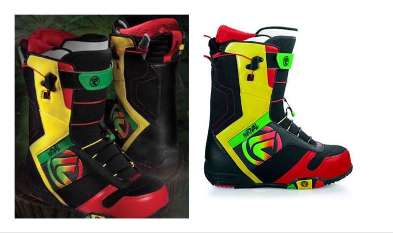 NWT NEW FLOW RASTA SNOWBOARD BOOTS MENS 9