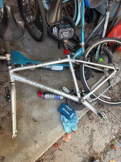 Trek Bicycle Frame Silver Aluminum