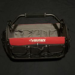 Husky 17in. 18 Pocket Open Top Tool Tote Bag 