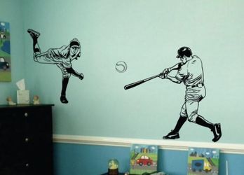PRE MADE Wall Decal Home Decor Baseball Sports