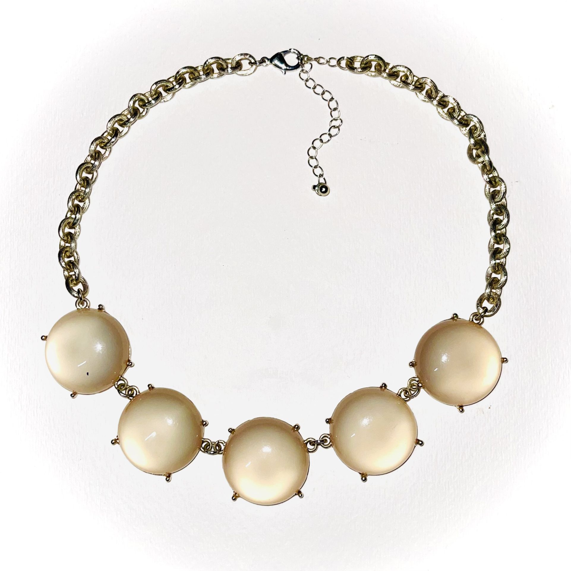 Vintage  Champagne Bubbles Moonstone Necklace 18 Inch From