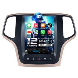 Car Stereo Radio for Jeep Grand Cherokee 2014-2016, Wireless Carplay Android Auto, 9.7" Tesla Style Touch Screen, WiFi, GPS, Head Units, Backup Camera