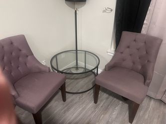 Chairs and round coffee table