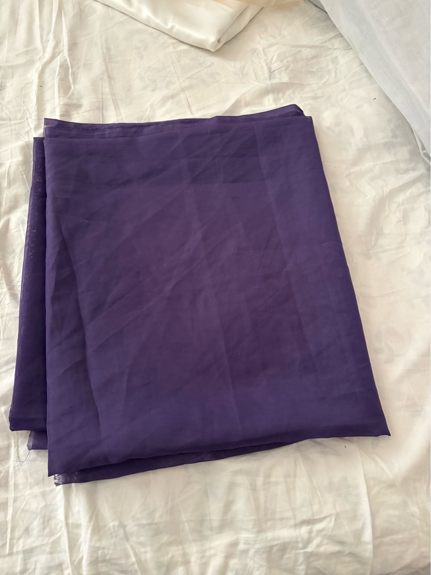 2yds 20”L x 60”W Purple Sheer chiffon Fabric Material