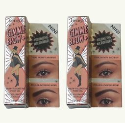 2 Pieces Of Benefit Cosmetics Gimme Brow+ Tinted Volumizing Eyebrow Gel - Color 6 Warm Black