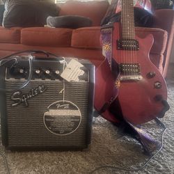 Guitar and amp les Paul special