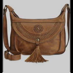 Patricia Nash Distress leather Crossbody Bag Western Style