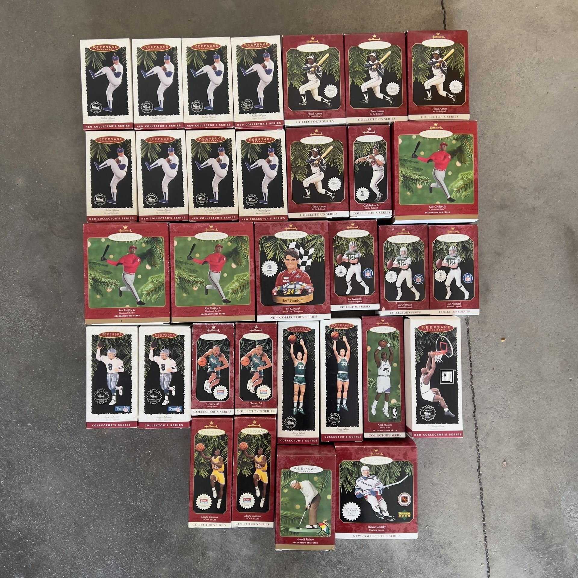 Lot Of 32 Sports Hallmark Ornaments In Original Boxes
