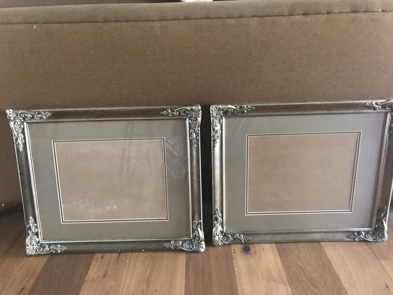 2 Aaron Brothers Silver French Country Art Picture Frames