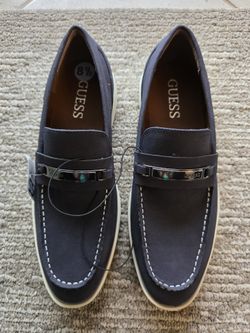 GUESS Men’s Navy Slip-On Loafers