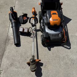 Worx lawn mower and stuff