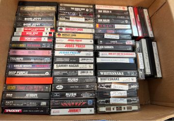 Lot of 62 vintage cassette tapes