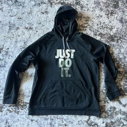 Nike Dri-Fit “Just Do It” Black Hoodie Size 2XL