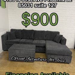 Sectional With Ottoman Brand New